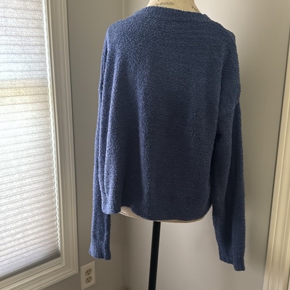 Double Zero Blue Chenille Sweater Crew Neck NWOT - Picture 4 of 7